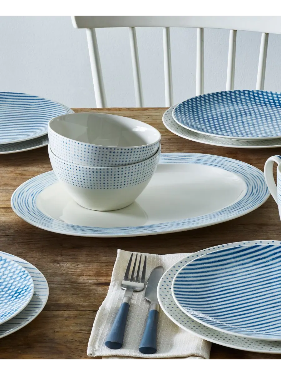 Овальное блюдо «Гамак» Noritake — изображение 2 из 3, синий