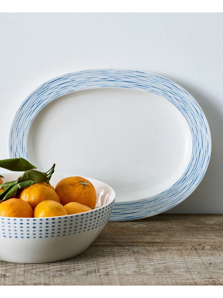 Овальное блюдо «Гамак» Noritake — изображение 3 из 3, синий