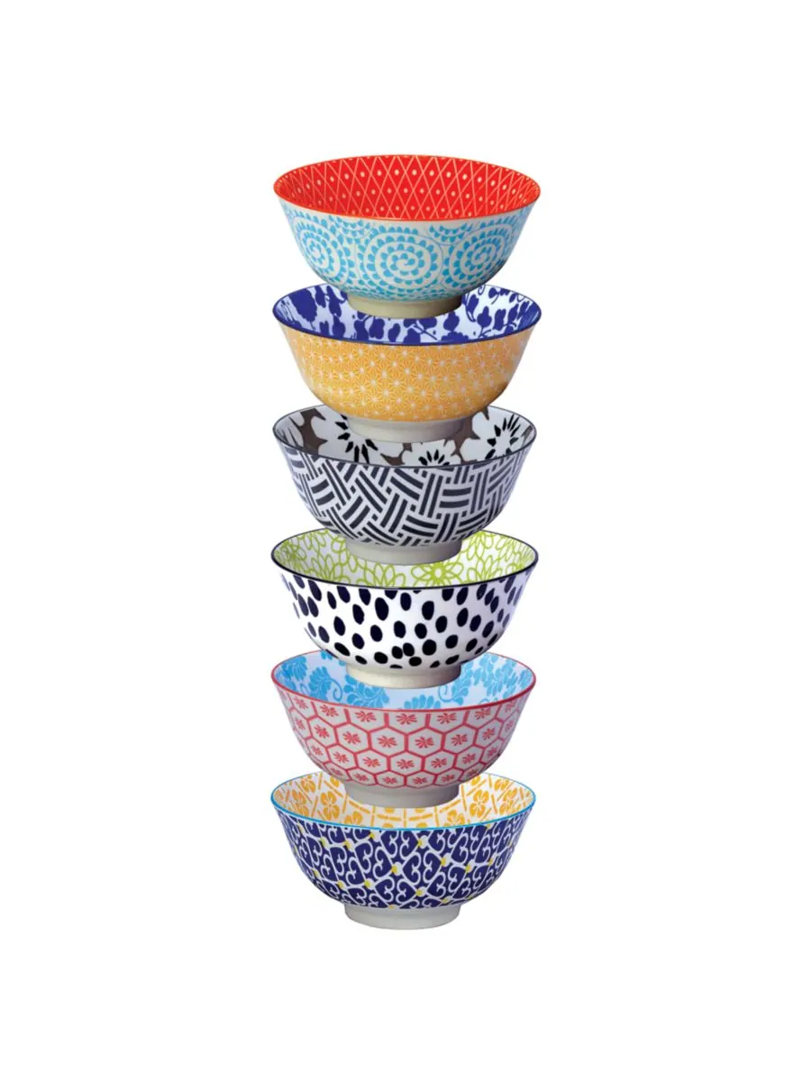 Набор из 6 мисок Челси Certified International — изображение 2 из 2, мульти