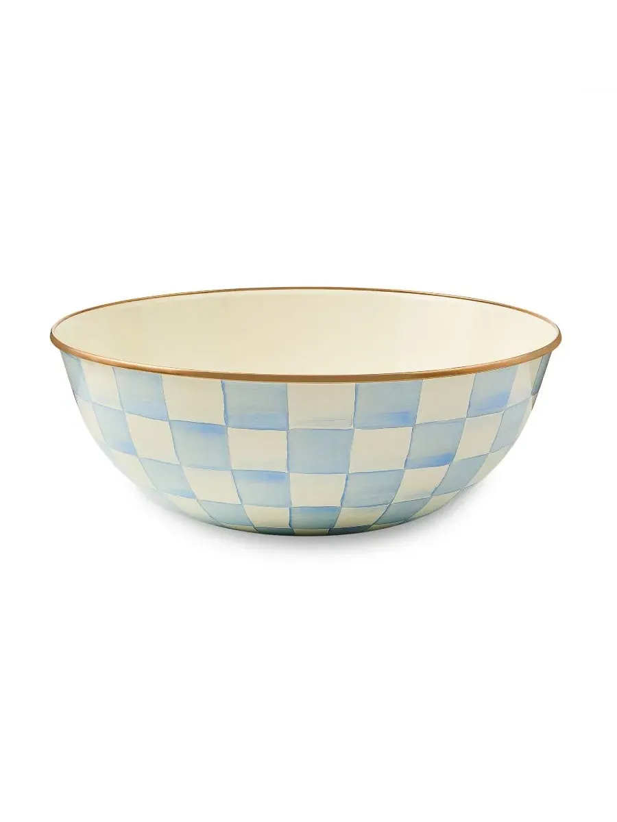 Большая миска Sky Check Extra Large Everyday Bowl MacKenzie-Childs — изображение 1 из 3, синий