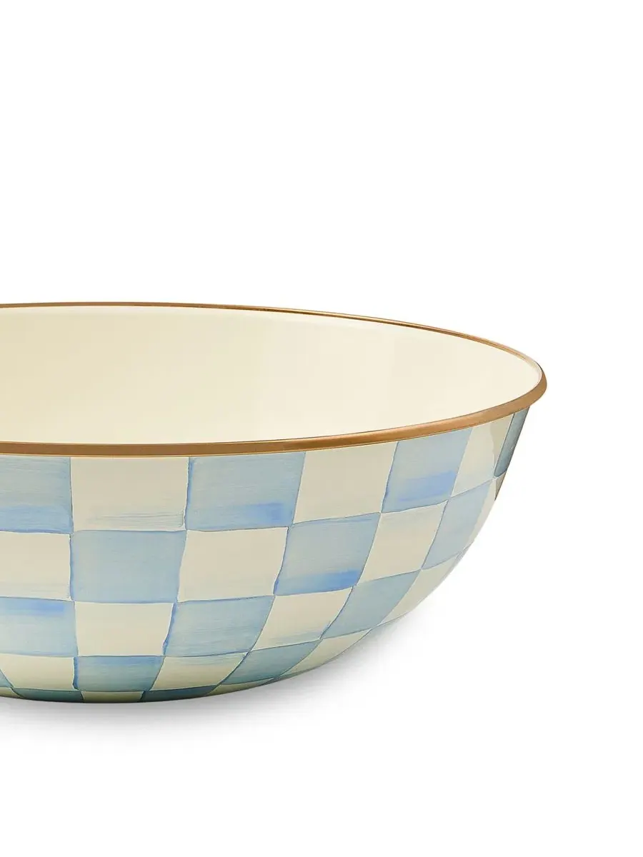 Большая миска Sky Check Extra Large Everyday Bowl MacKenzie-Childs — изображение 3 из 3, синий