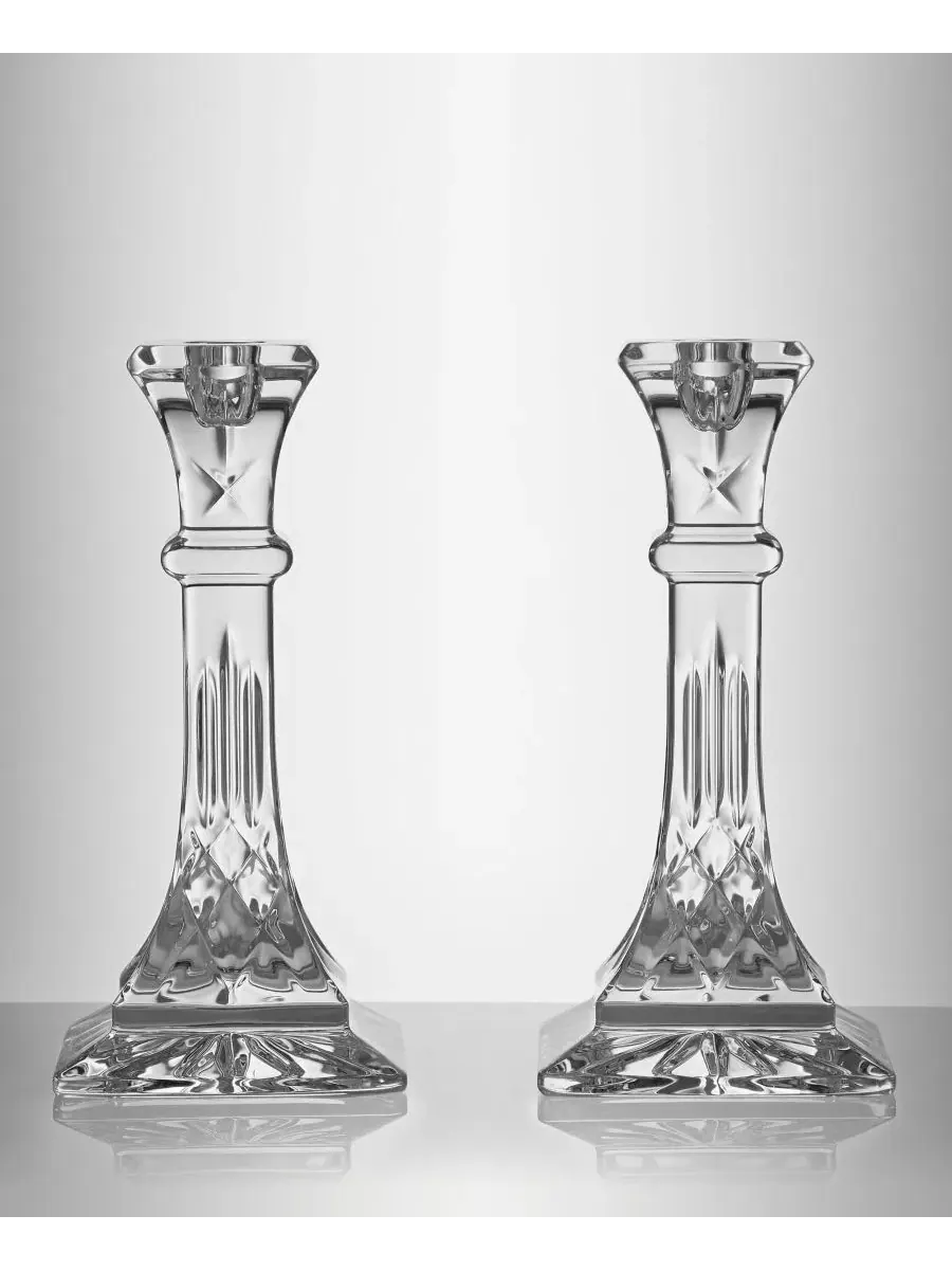 Подсвечник Lismore 8 дюймов, набор из 2 штук Waterford — изображение 2 из 4, прозрачный