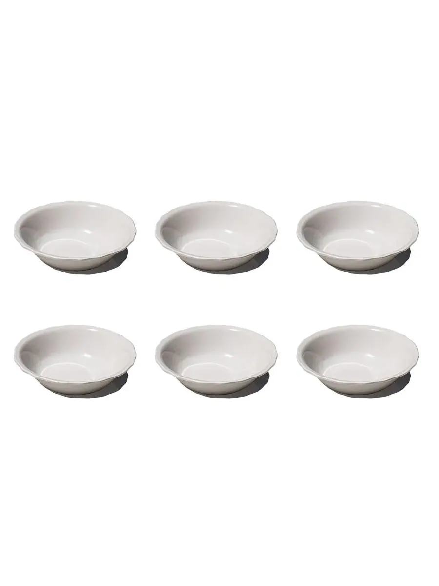 Набор из 6 низких мисок Scallop NewWave Melamine Abode Homewares — изображение 1 из 5, белый