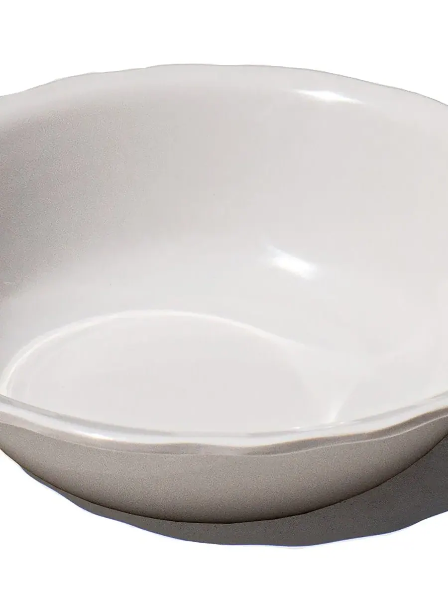 Набор из 6 низких мисок Scallop NewWave Melamine Abode Homewares — изображение 3 из 5, белый