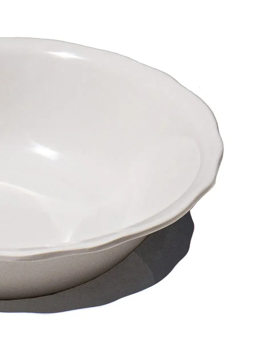 Набор из 6 низких мисок Scallop NewWave Melamine Abode Homewares — изображение 5 из 5, белый