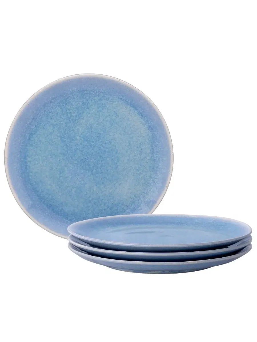Набор из 4 обеденных тарелок Colorwave Kiln Azure Coupe Noritake — изображение 1 из 4, синий