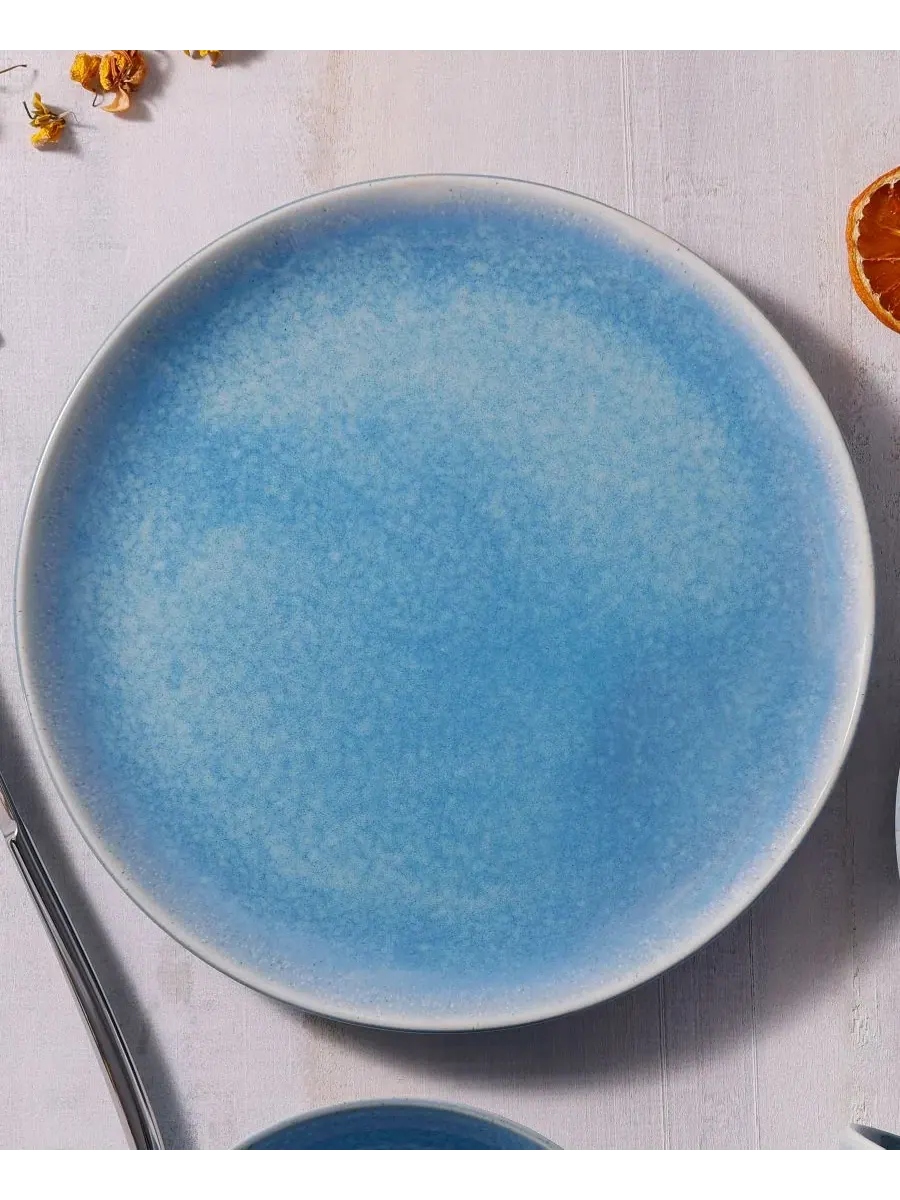 Набор из 4 обеденных тарелок Colorwave Kiln Azure Coupe Noritake — изображение 2 из 4, синий