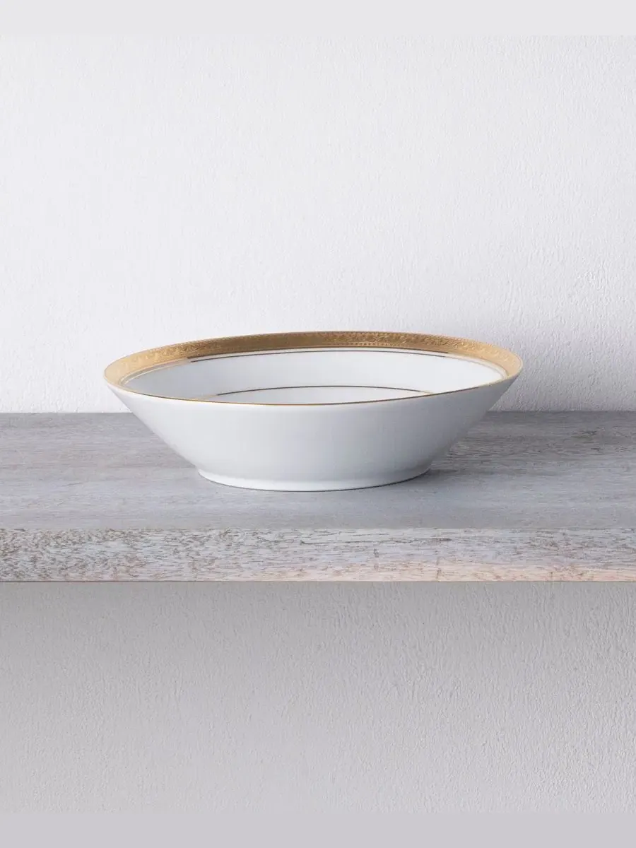 Набор из 4 суповых тарелок Crestwood Gold, на 4 персоны Noritake — изображение 10 из 12, белый