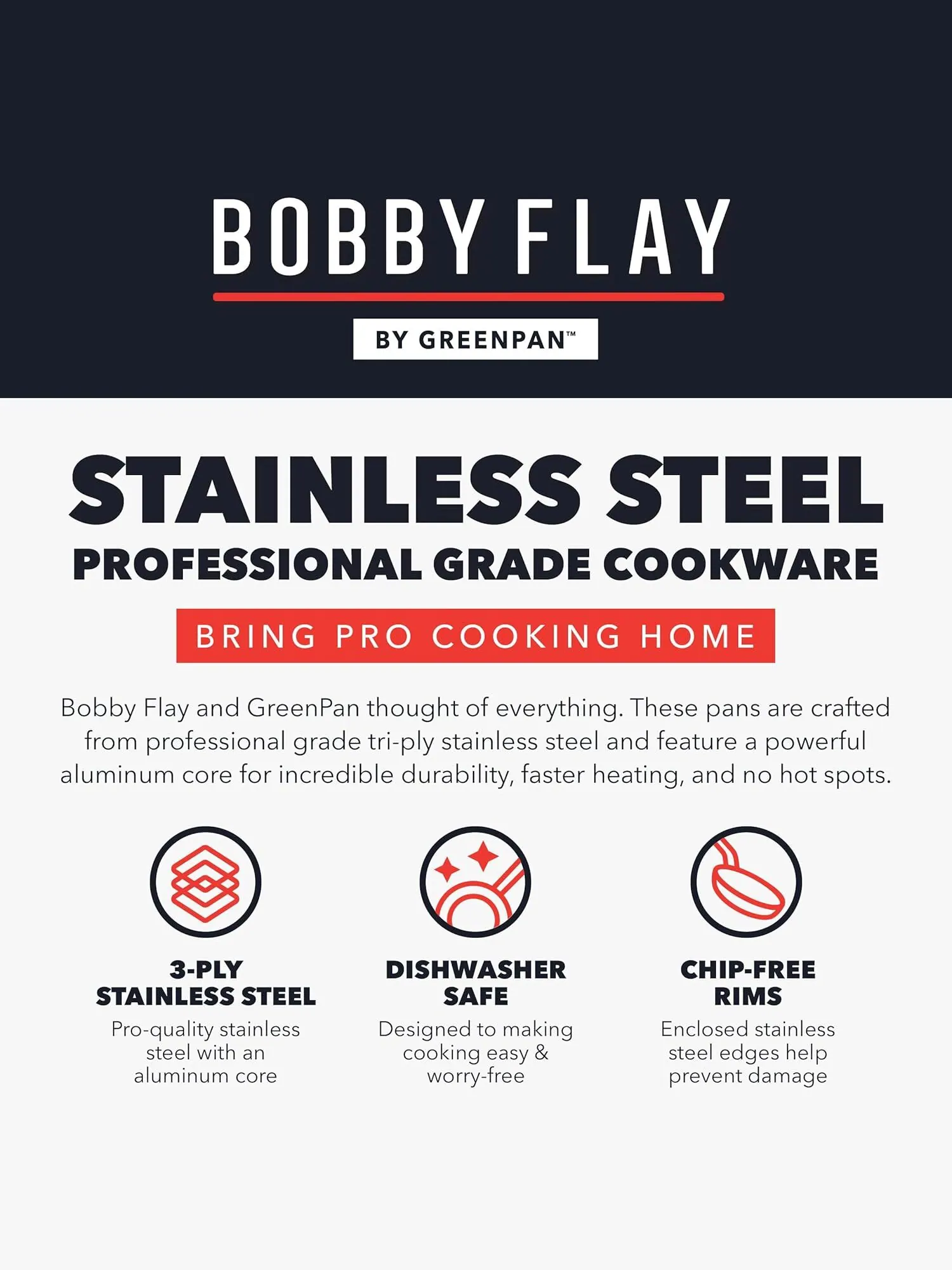 Набор посуды GreenPan x Bobby Flay, 12 предметов — изображение 8 из 10, серебристый