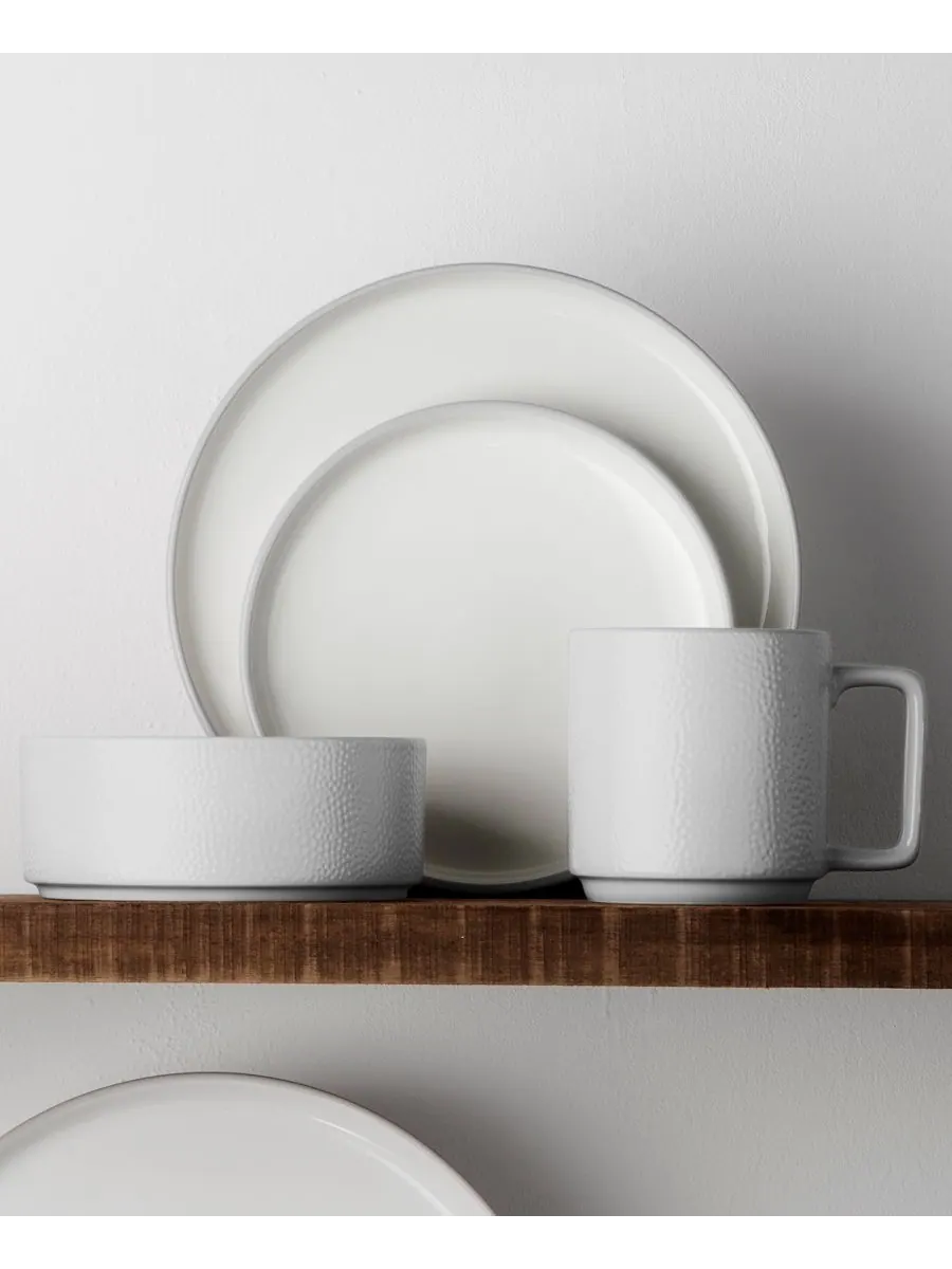 Набор посуды Colortex Stone из 4 предметов Noritake — изображение 3 из 3, белый