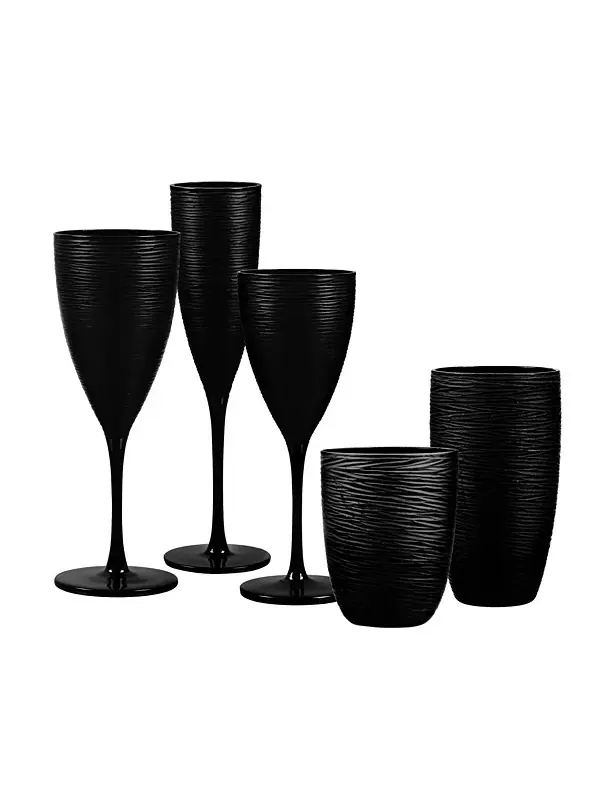 Стакан для виски Artisan Highball объемом 16,5 унций, набор из 4 штук Qualia Glass — изображение 3 из 3, черный