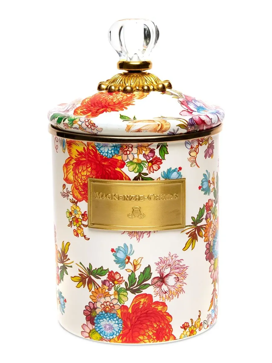 Средняя банка White Flower Market Mackenzie-Childs — изображение 1 из 3, нет цвета