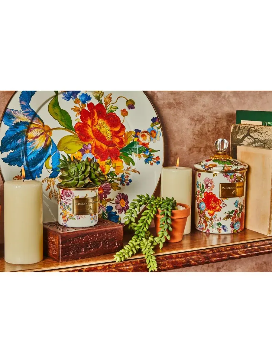 Средняя банка White Flower Market Mackenzie-Childs — изображение 2 из 3, нет цвета