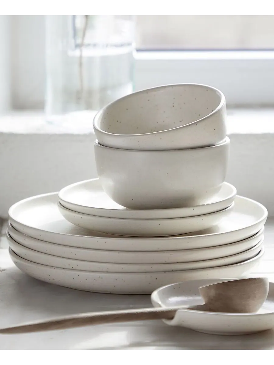 Набор салатных тарелок Pacifica Dinnerware, 4 штуки Casafina by Costa Nova — изображение 2 из 5, ванильный