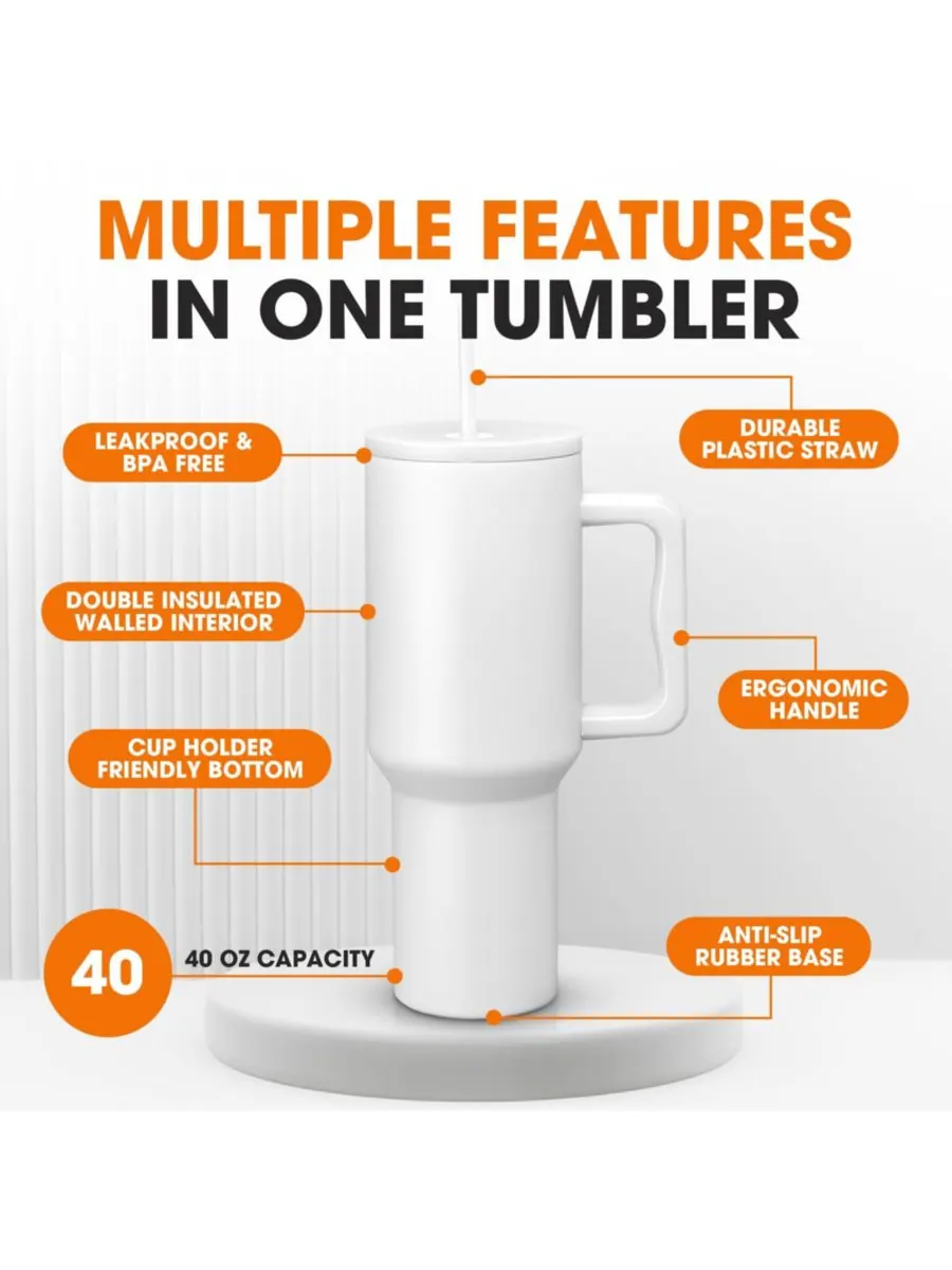 Стакан объемом 40 унций Cheer Collection — изображение 3 из 6, белый