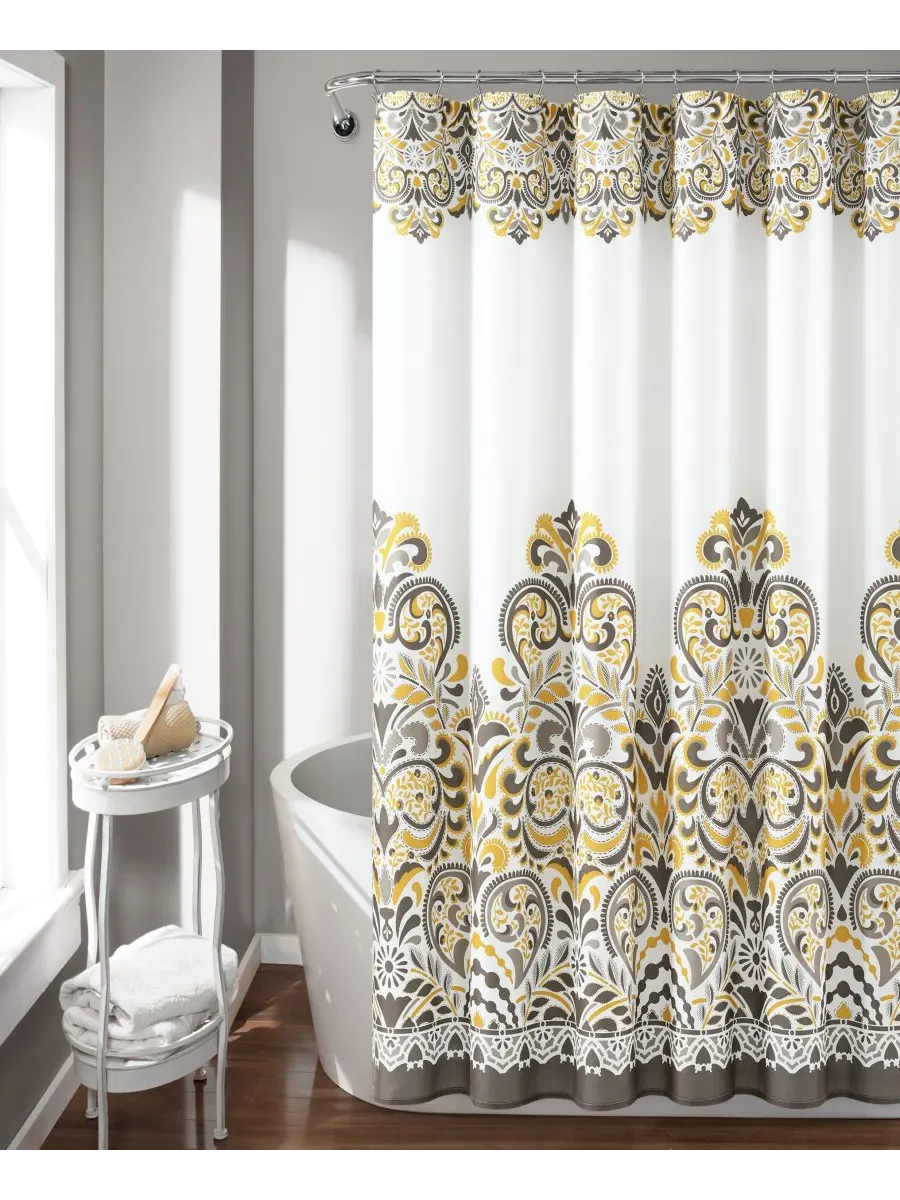Занавеска для душа Clara Bohemian, 72" x 72" Lush Décor — изображение 1 из 7, серый