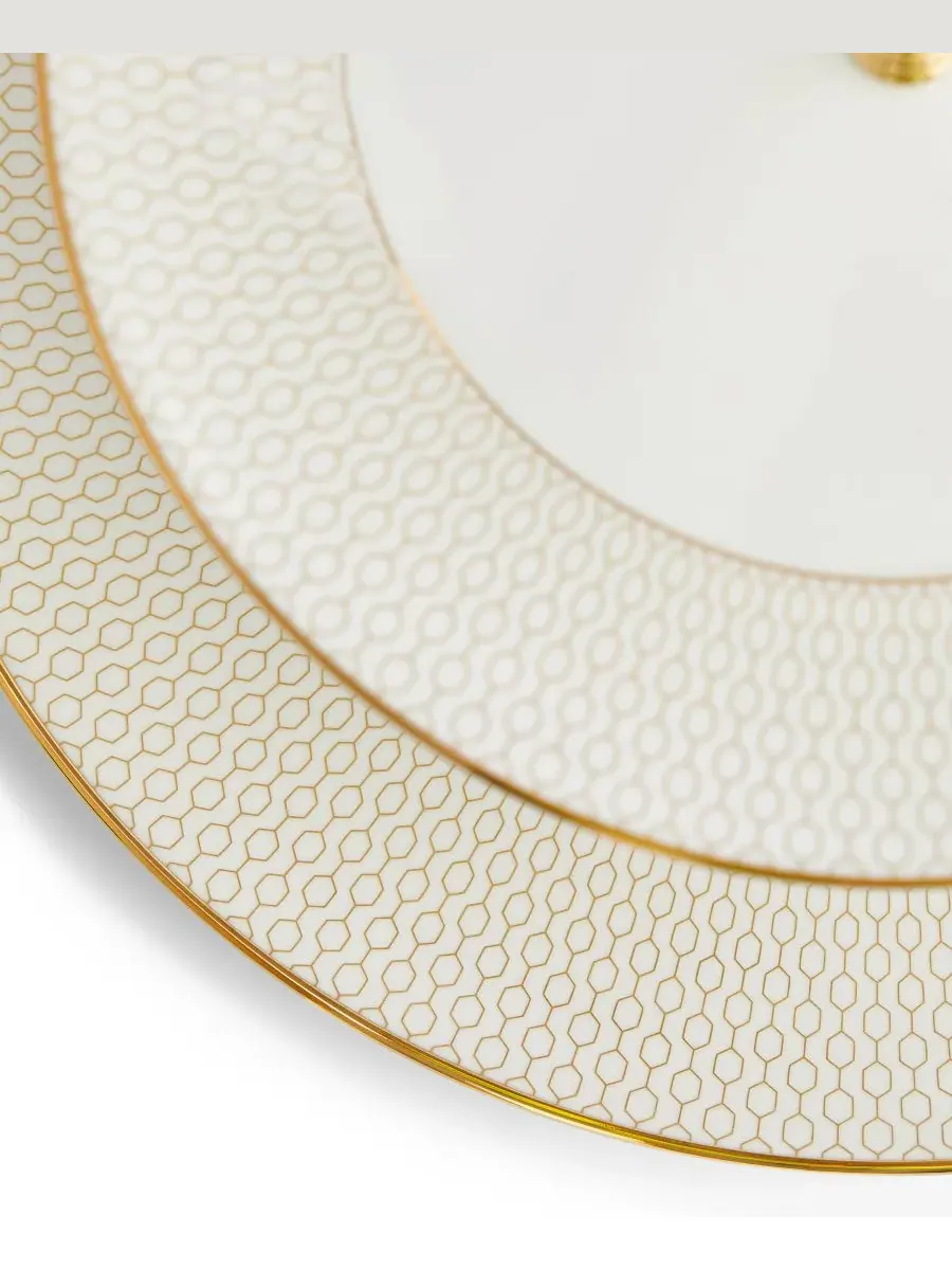 Двухъярусная подставка для торта Gio Gold Wedgwood — изображение 4 из 5, белый