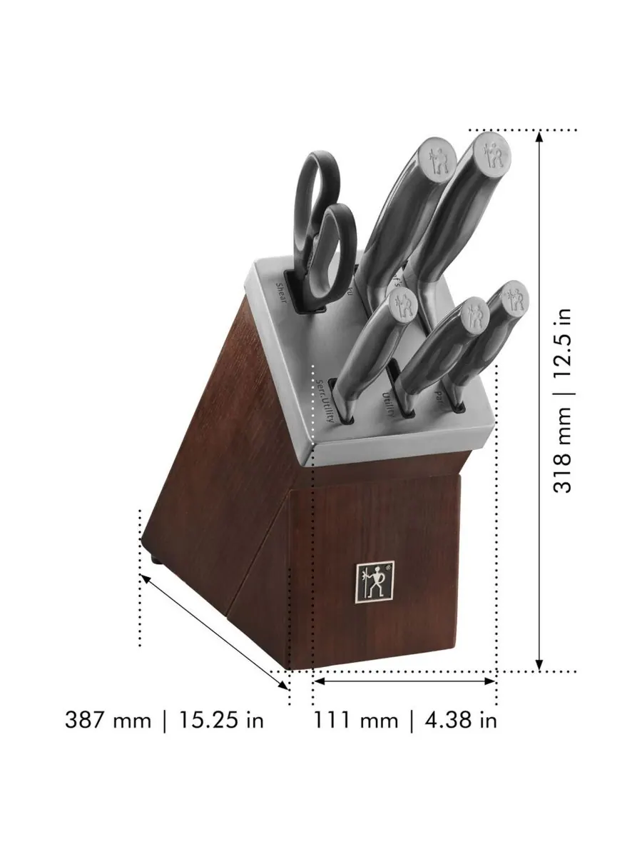 Набор самозатачивающихся столовых приборов HENCKELS International Graphite, 7 предметов J.A — изображение 6 из 6, коричневый