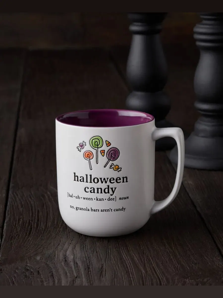 Набор кружек Halloween Words, 4 шт., 18 унций, керамика Certified International — изображение 7 из 7, мульти