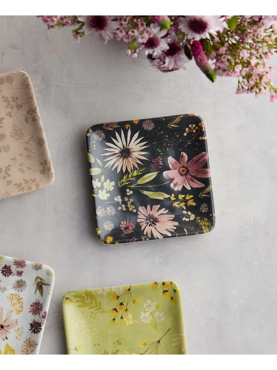 Набор закусочных тарелок Wildflowers, 4 шт. Certified International — изображение 3 из 4, мульти