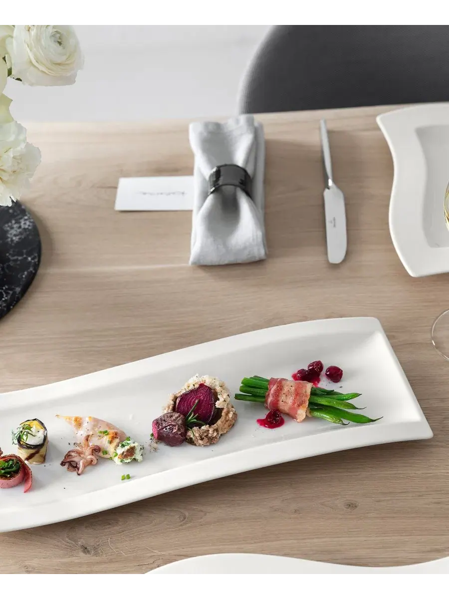 Новая волна: тарелка с закусками Villeroy & Boch — изображение 5 из 7, белый