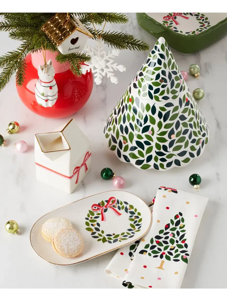 Елочная игрушка-такси с принтом снежинок Be Jolly Snowflake kate spade new york — изображение 3 из 5, белый