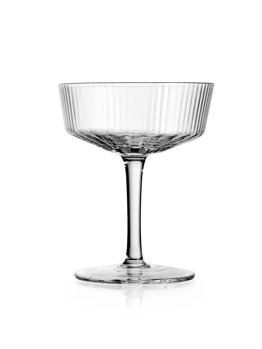 Набор из 4 бокалов для шампанского Sullivan Street Fluted Coupe Godinger — изображение 2 из 4, прозрачный