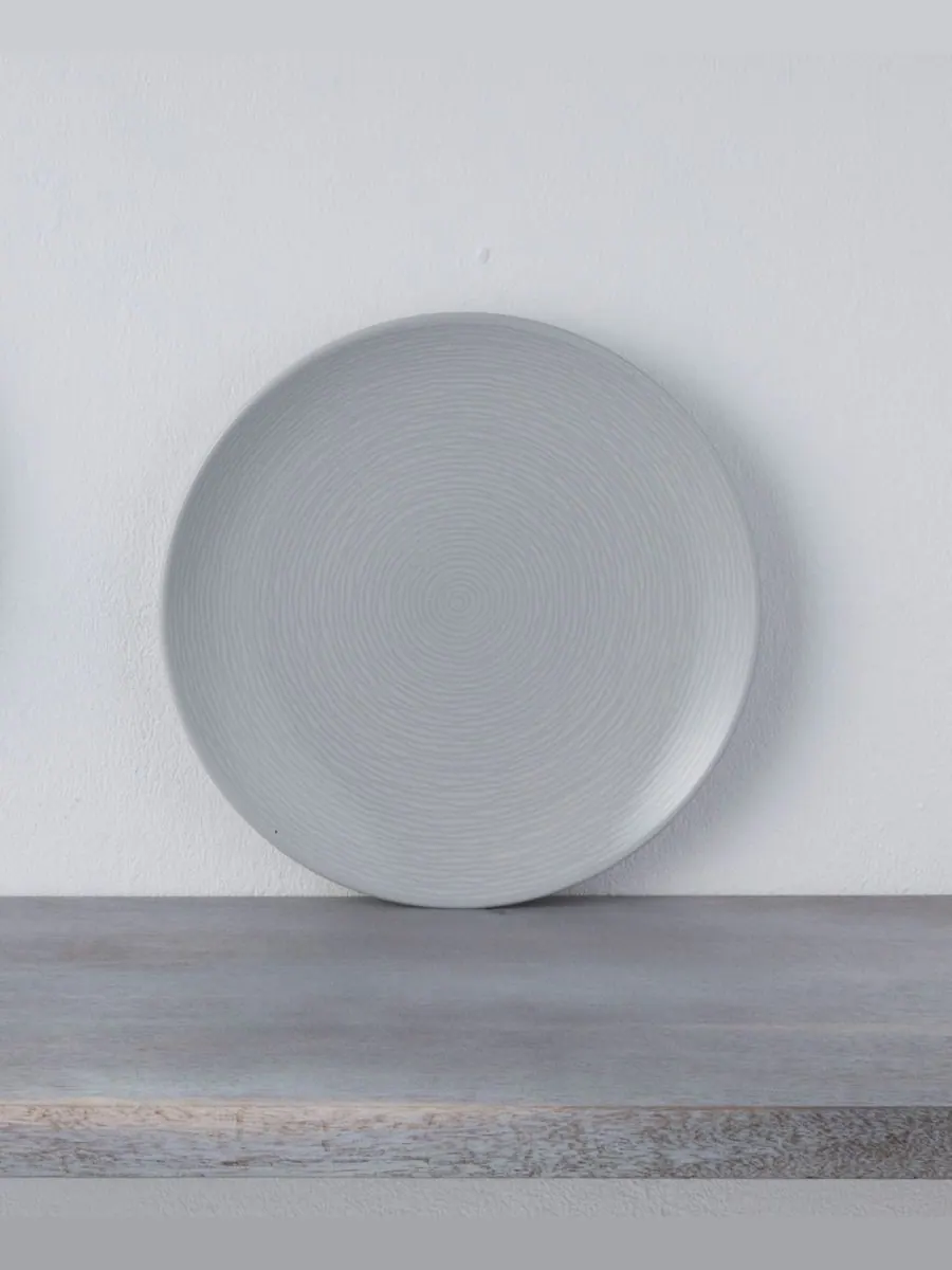 Набор из 4 салатных тарелок Swirl Coupe Noritake — изображение 2 из 5, серый