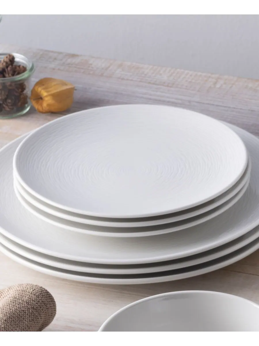 Набор из 4 салатных тарелок Swirl Coupe Noritake — изображение 2 из 6, белый