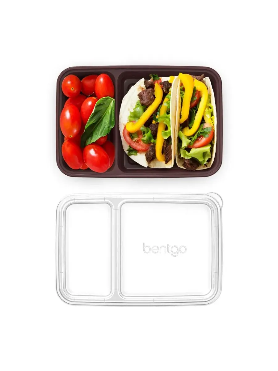 Контейнеры для хранения продуктов Food Prep с двумя отделениями, упаковка из 10 штук Bentgo — изображение 5 из 8, бордовый