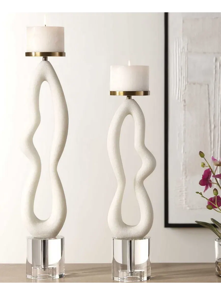 Подсвечники Feamelo, набор из 2 штук Uttermost — изображение 2 из 3, белый