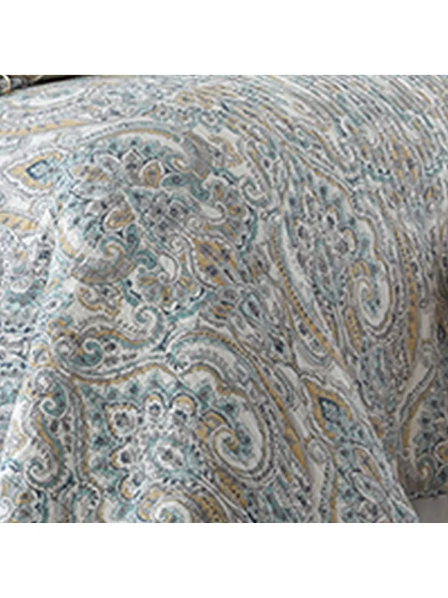 Двустороннее одеяло Rome Damask, 3 предмета, размер King Levtex — изображение 2 из 3, серый