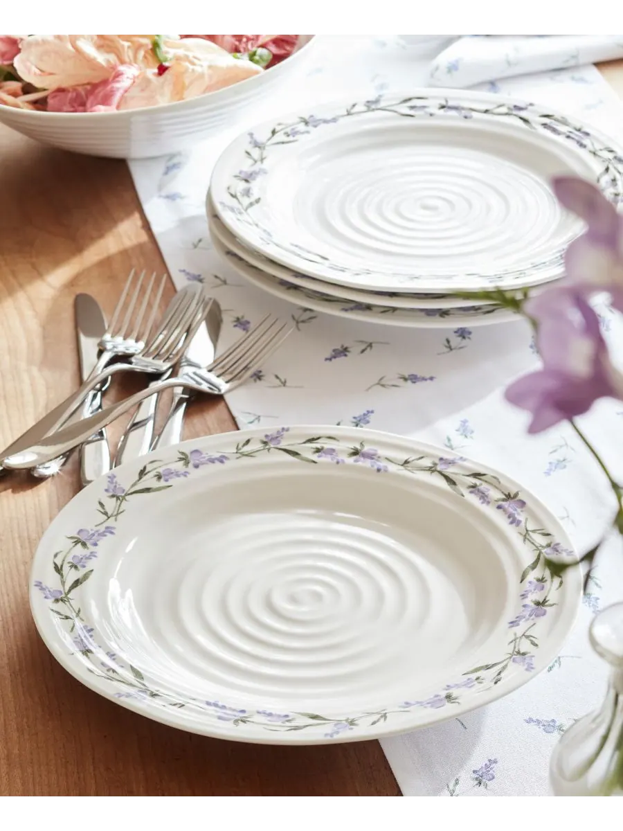 Набор из 4 обеденных тарелок Sophie Conran Lavandula Portmeirion — изображение 6 из 6, белый