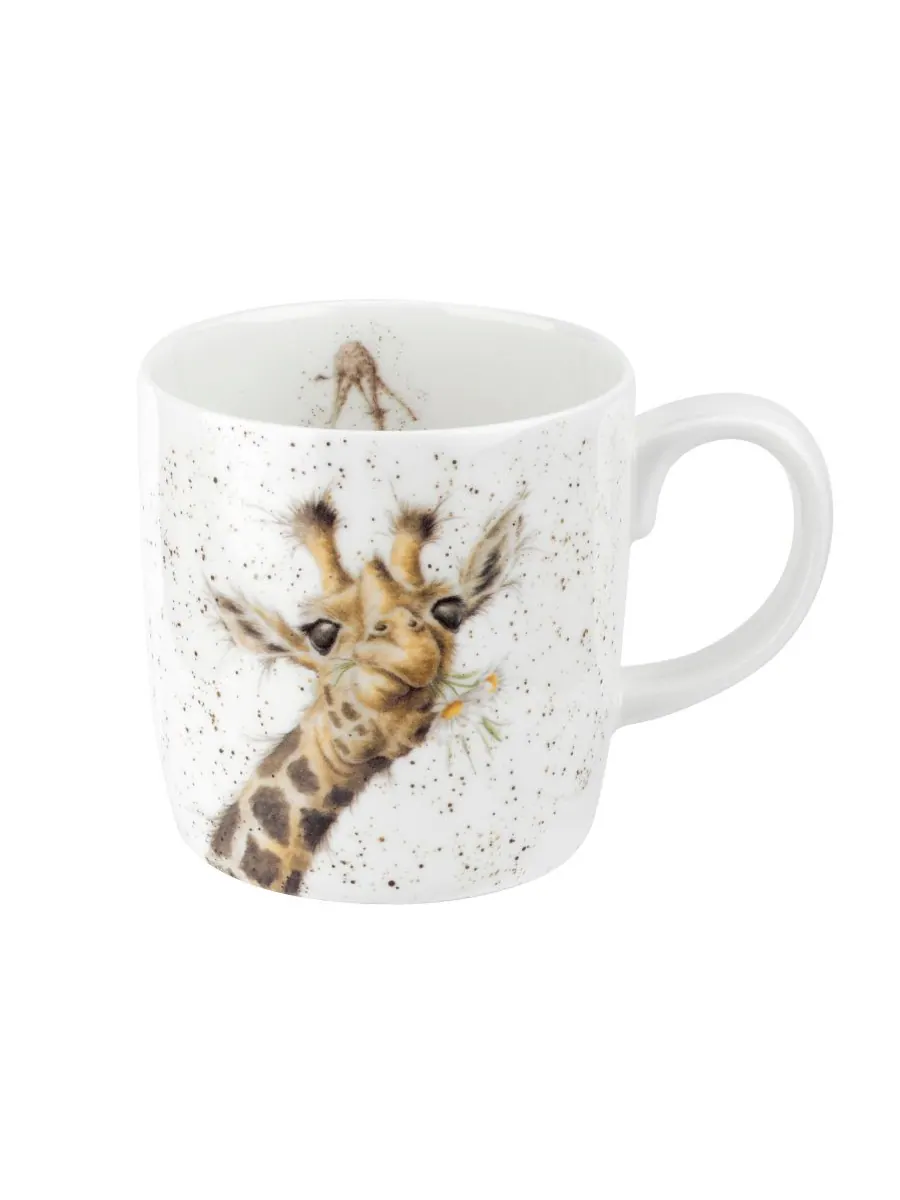 Набор из 4 кружек Royal Worcester Wrendale Lofty Giraffe Wrendale Designs — изображение 2 из 3, белый