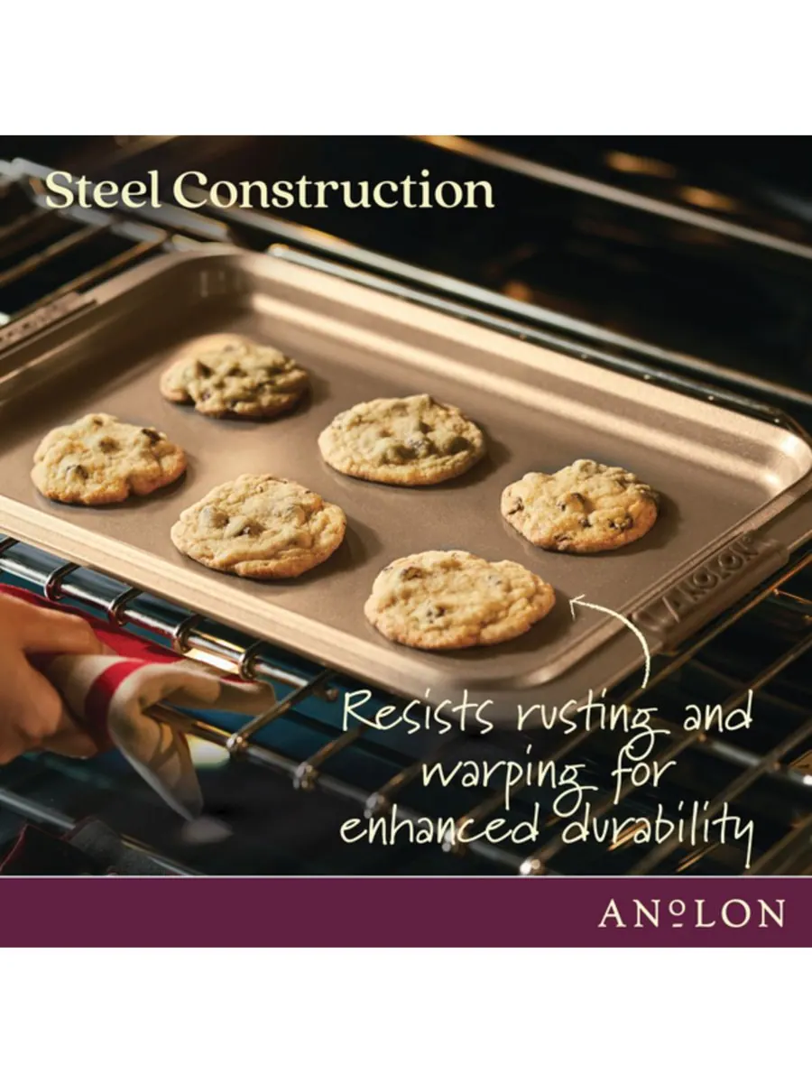 Набор из 2 противней с антипригарным покрытием Advanced Bakeware Anolon — изображение 4 из 4, золотистый