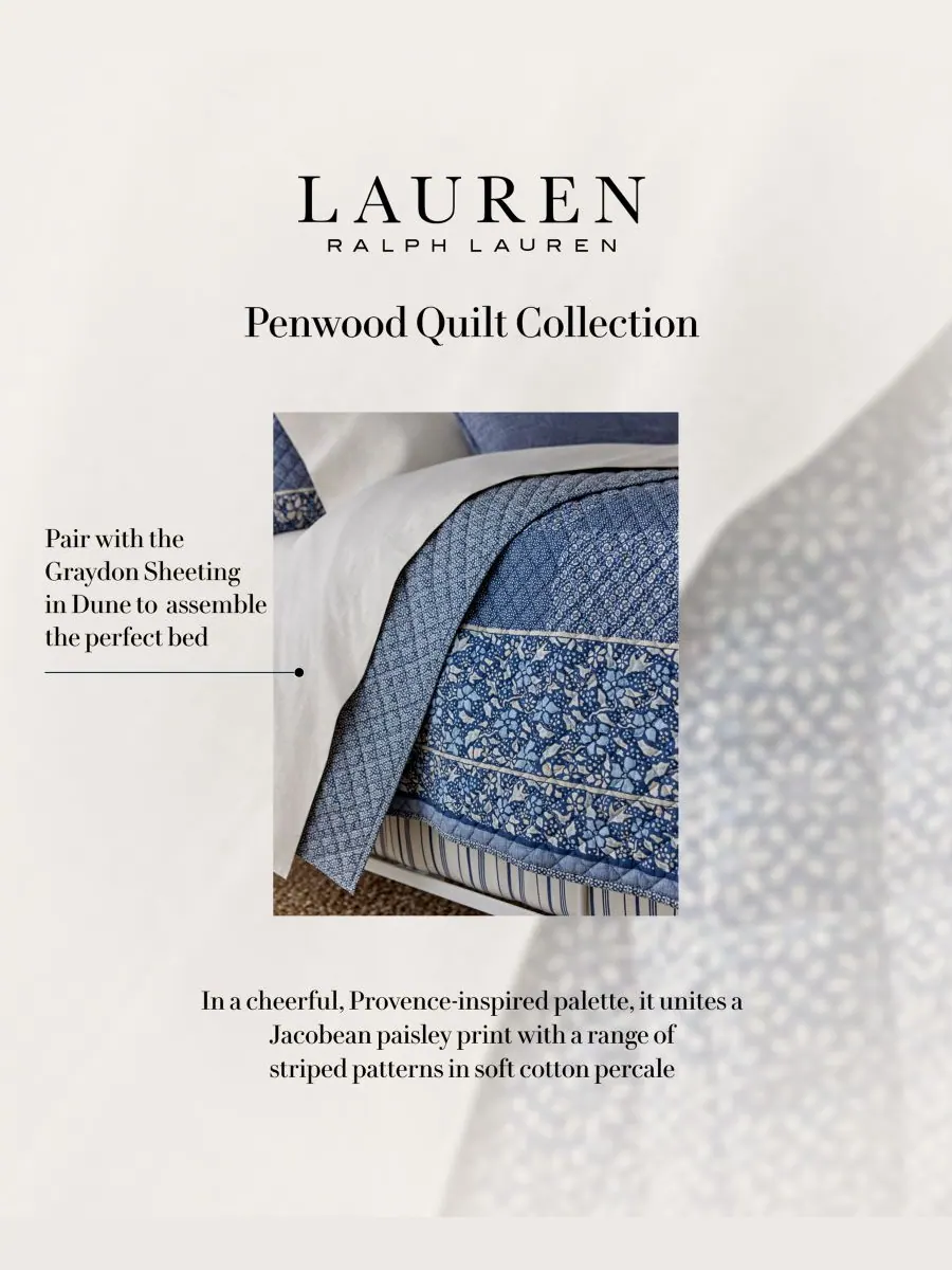 Стеганое одеяло Penwood, размер Full/Queen Lauren Ralph Lauren — изображение 9 из 10, синий
