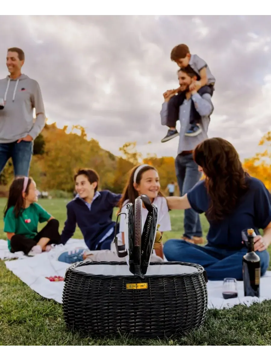 Вечерняя корзина для пикника, на двоих Picnic Time — изображение 6 из 8, черный