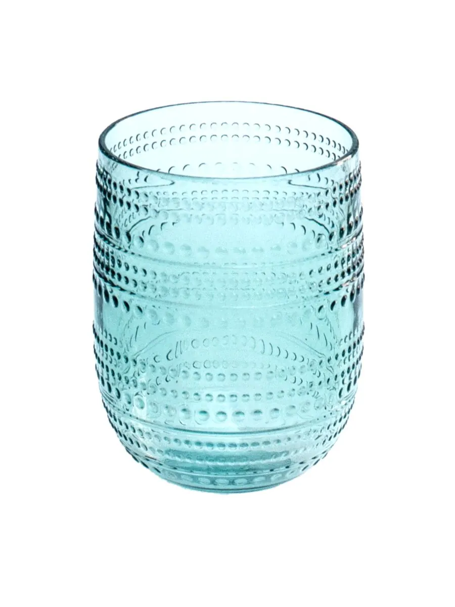 Набор из 6 бокалов кобальтового цвета без ножки, украшенных бусинами Abode Homewares — изображение 2 из 3, зеленый