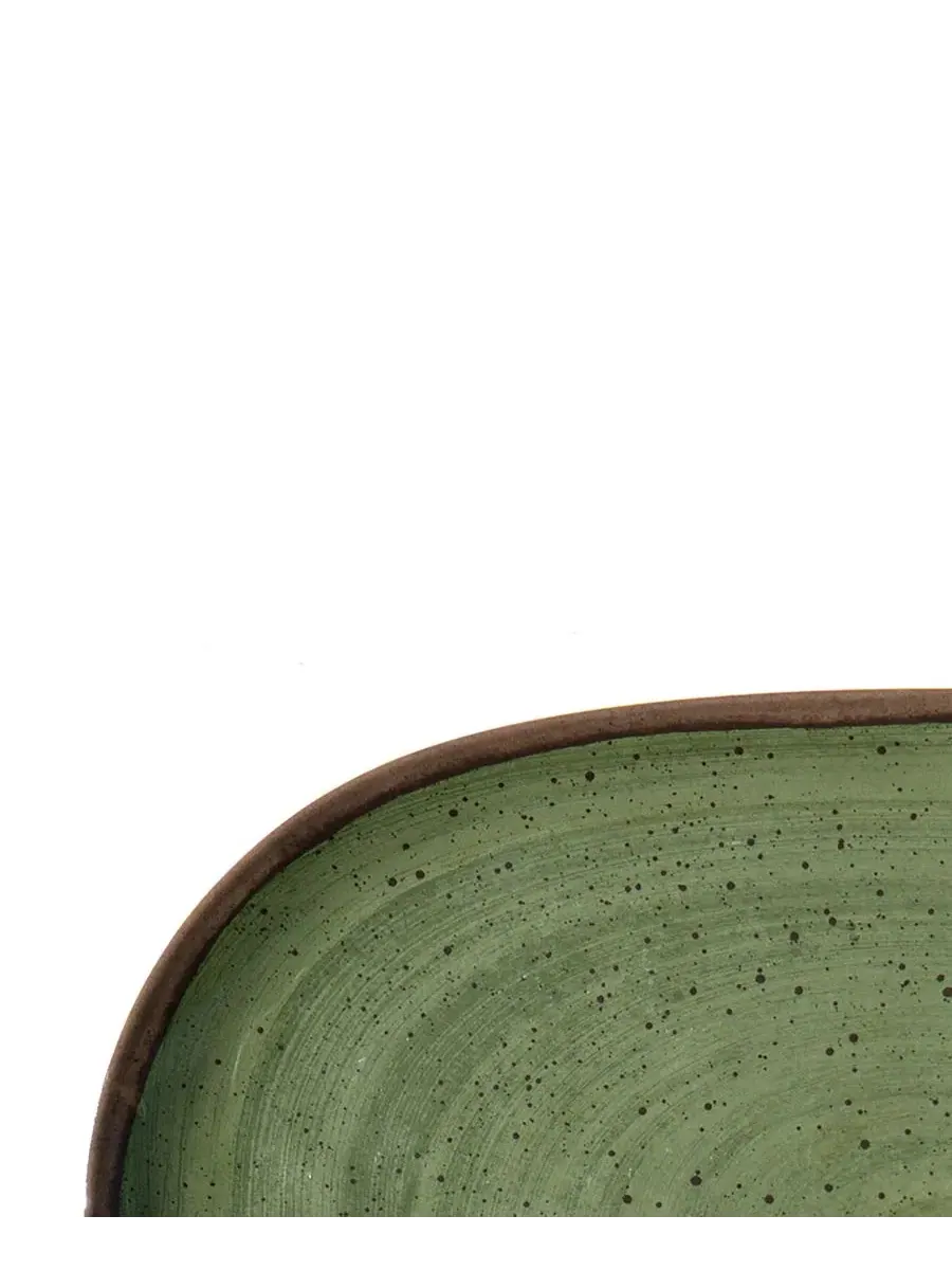 Овальное блюдо для подачи Retreat Pottery 27 см Abode Homewares — изображение 2 из 5, зеленый
