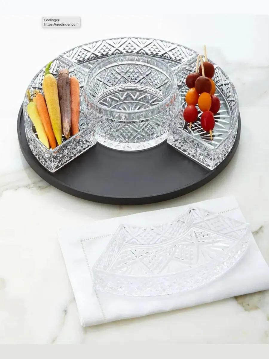Вращающаяся подставка Dublin Crystal с пятью секциями Godinger — изображение 2 из 3, нет цвета