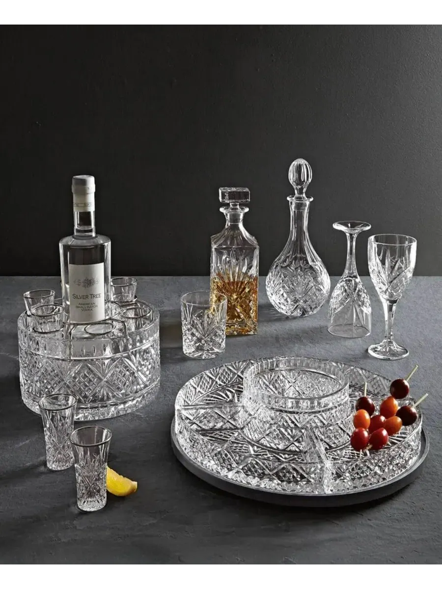Вращающаяся подставка Dublin Crystal с пятью секциями Godinger — изображение 3 из 3, нет цвета