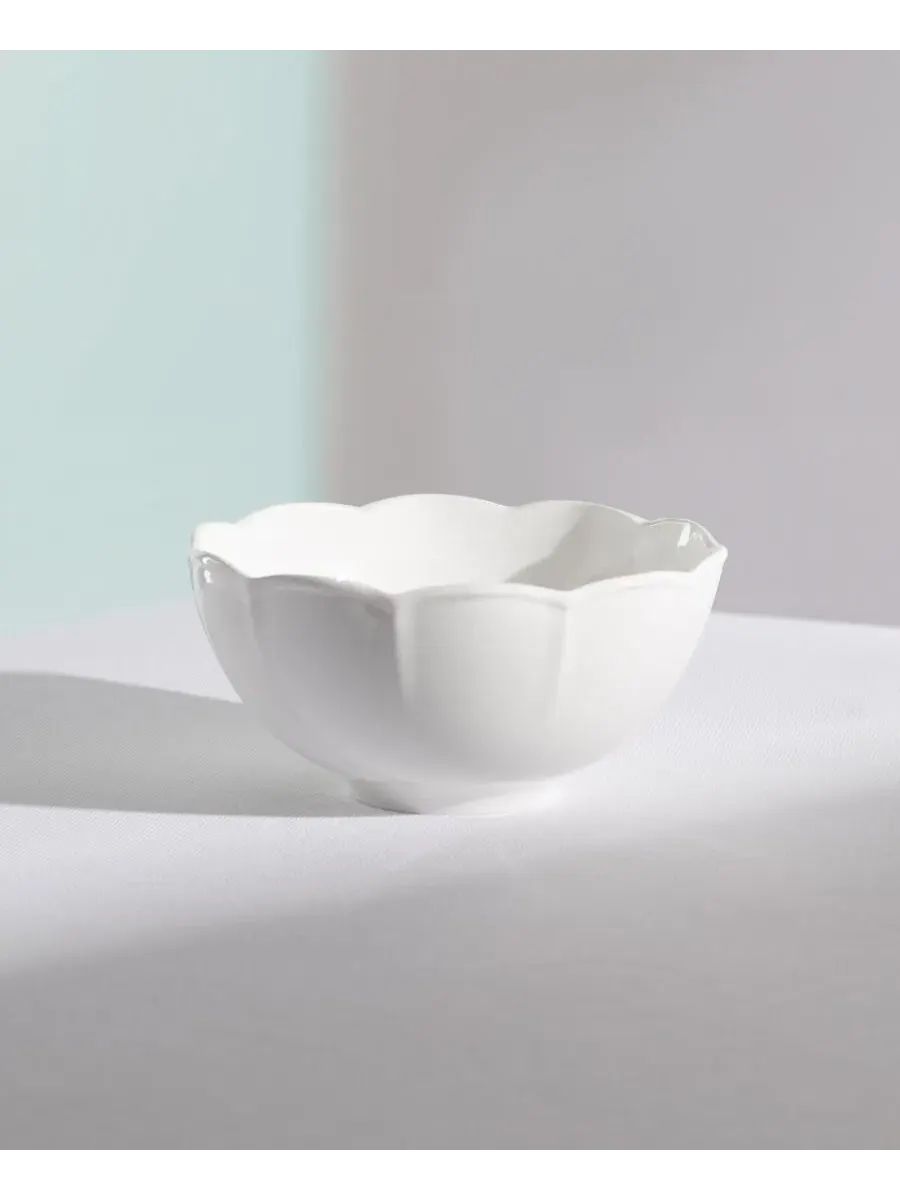 Набор из 6 тарелок Lenox Studio 1414 Bone China Scallop — изображение 3 из 4, белый