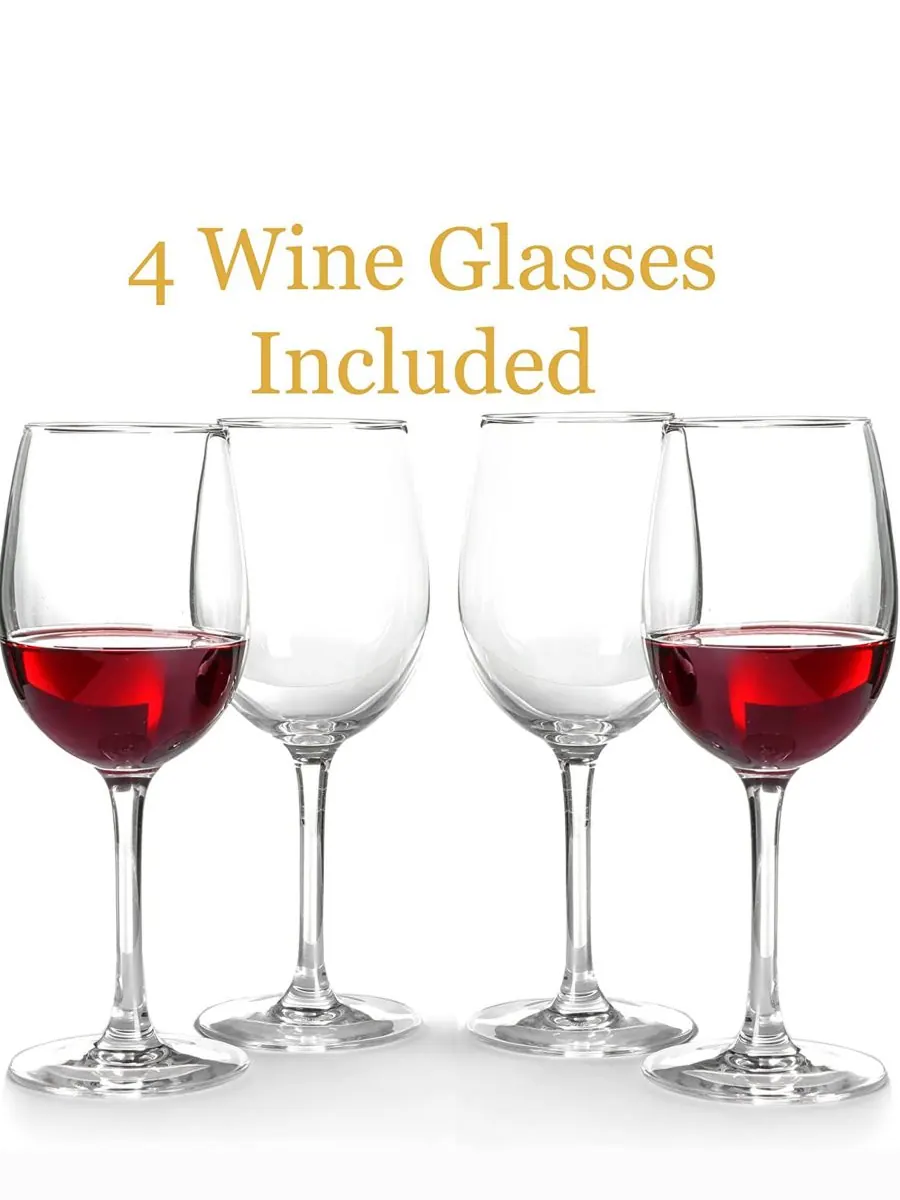 Настенная винная полка Enjoy Wine с бокалами, набор из 5 штук Bezrat — изображение 3 из 7, коричневый