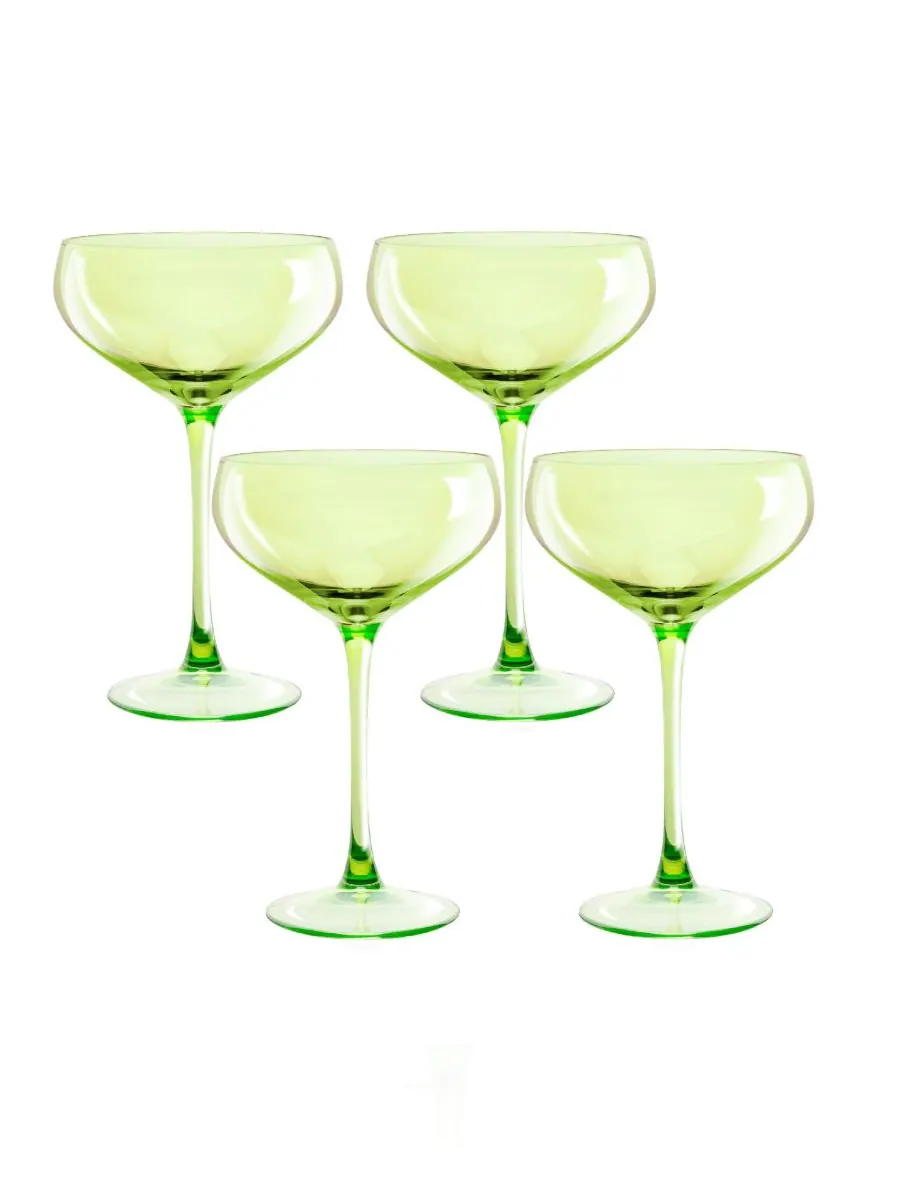 Набор из 4 бокалов Carnival Coupe объемом 13 унций (373 мл) Qualia Glass