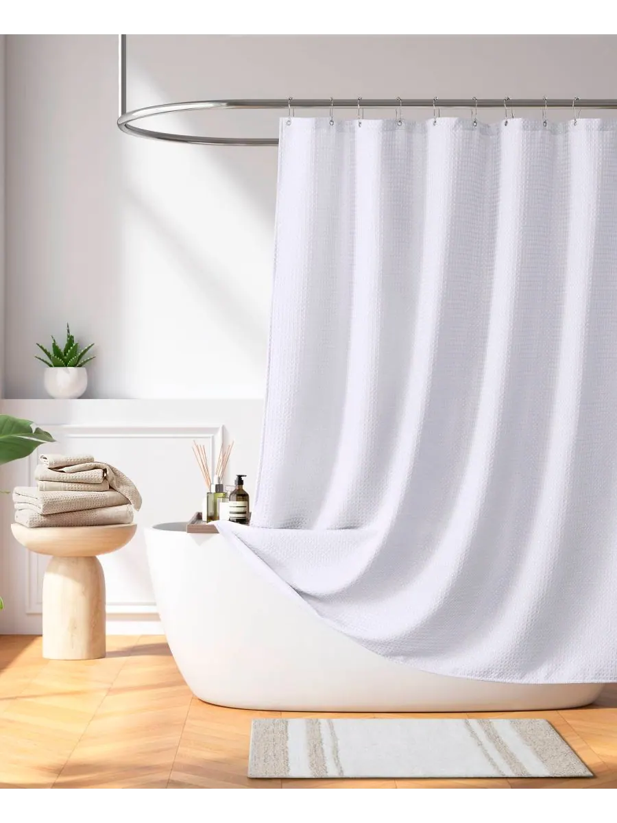 Шторка для душа Arbor Waffle, 72" x 72" Madison Park — изображение 8 из 8, белый