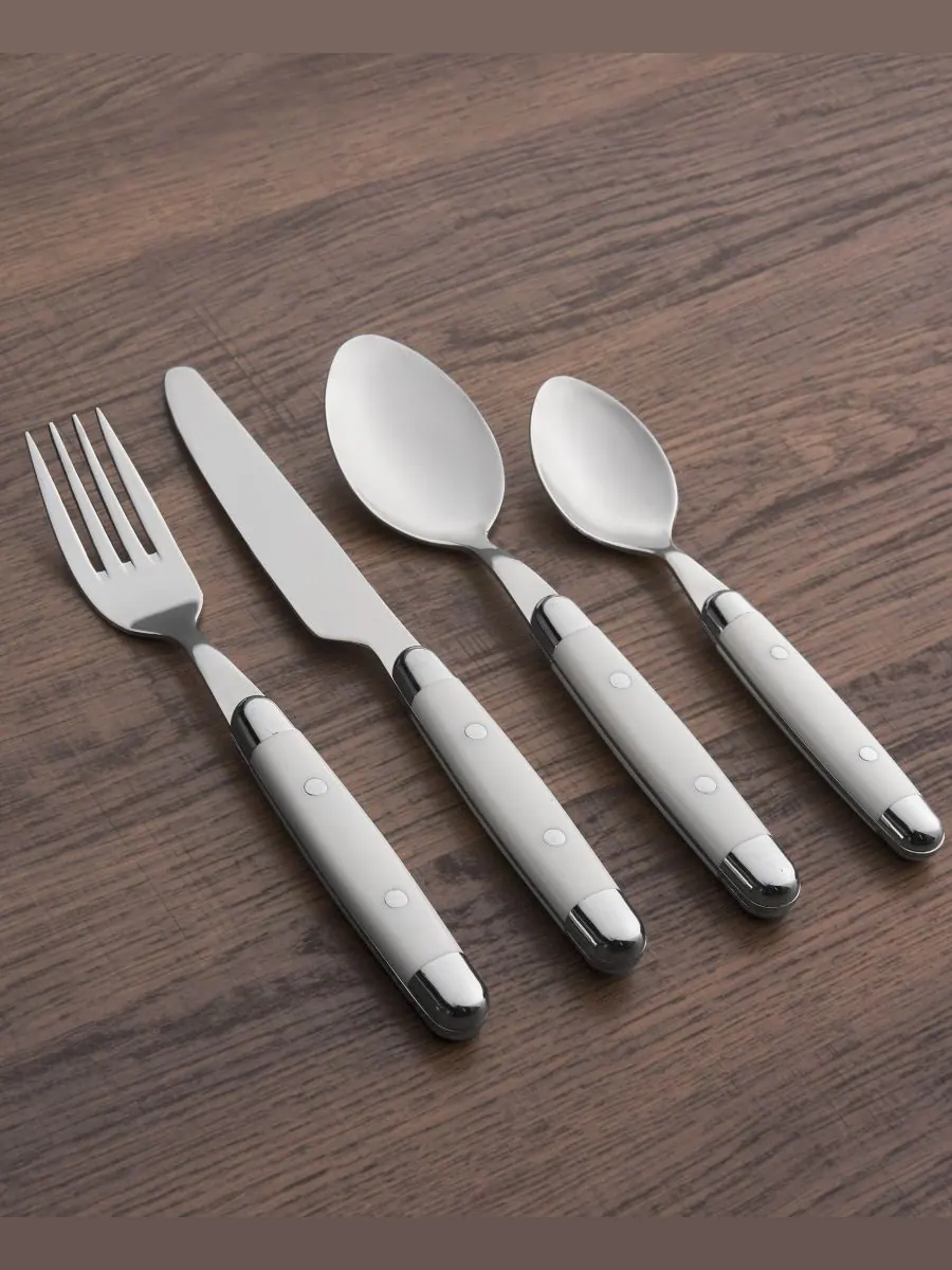 Набор столовых приборов Jubilee Mirror из 16 предметов, на 4 персоны Cambridge Silversmiths — изображение 2 из 4, белый