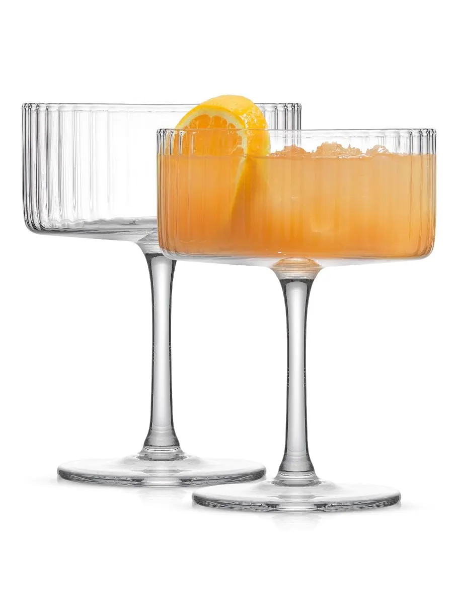 Набор из 2 бокалов для мартини Elle Fluted Coupe JoyJolt