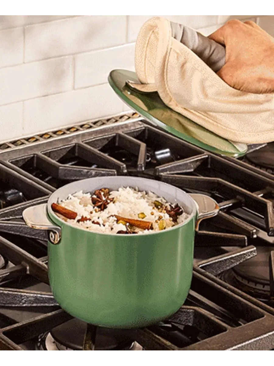 Кухонная посуда Cookware Plus с антипригарным покрытием, компактная Caraway — изображение 4 из 5, серый