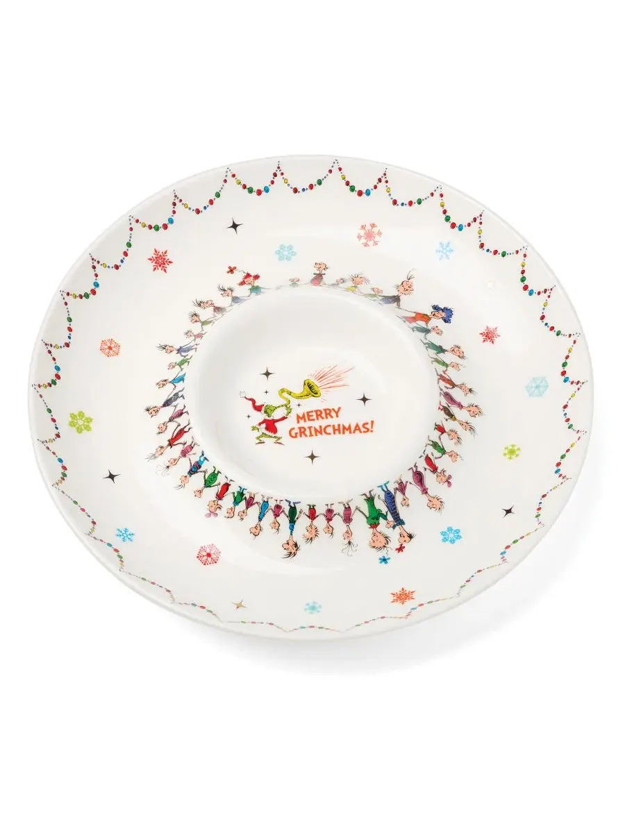 Сервировочная миска для закусок Merry Grinchmas Lenox — изображение 1 из 5, зеленый