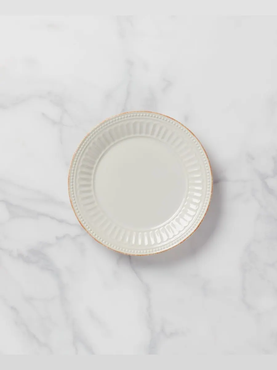 Набор из 4 десертных тарелок French Perle Groove Lenox — изображение 2 из 4, белый